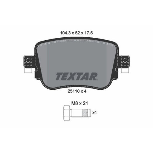 Textar Brake Pad Set 2511001
