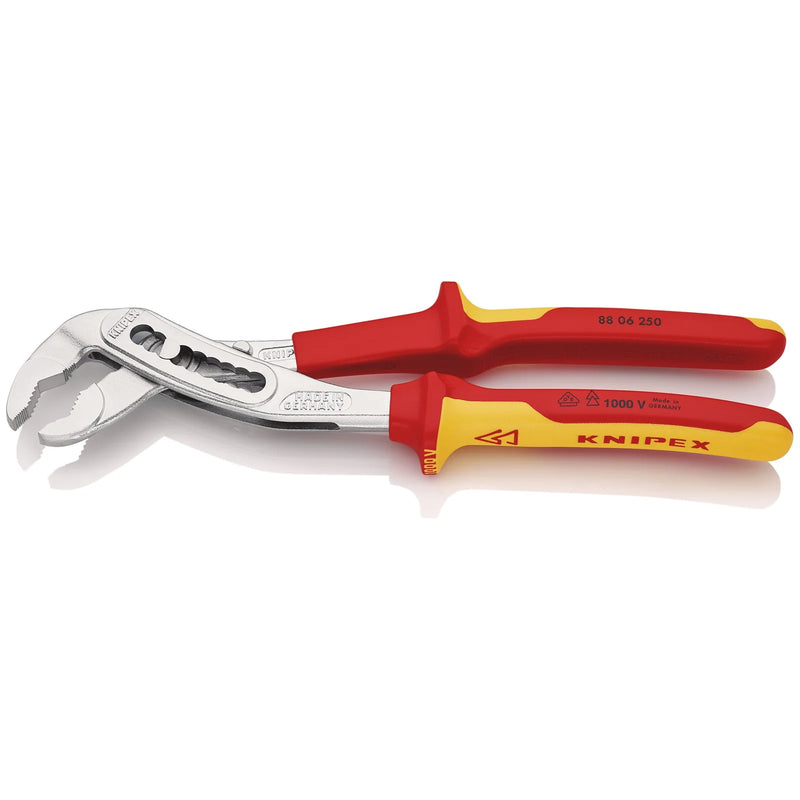 KNIPEX Water Pump Pliers 250mm VDE Insulated Alligator® 88 06 250 SB