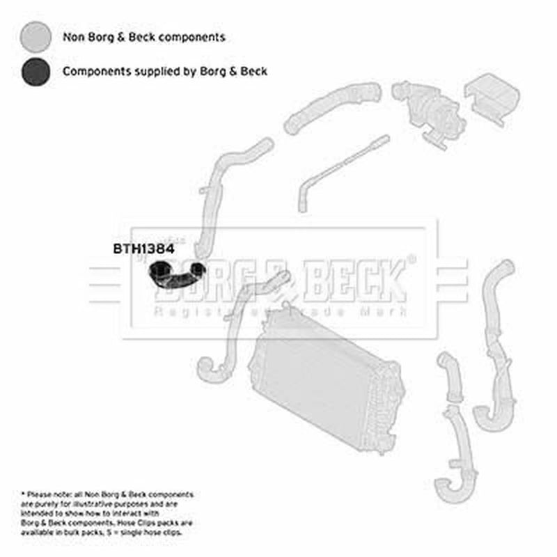 Borg & Beck Intercooler Turbo Charge Air Hose BTH1384