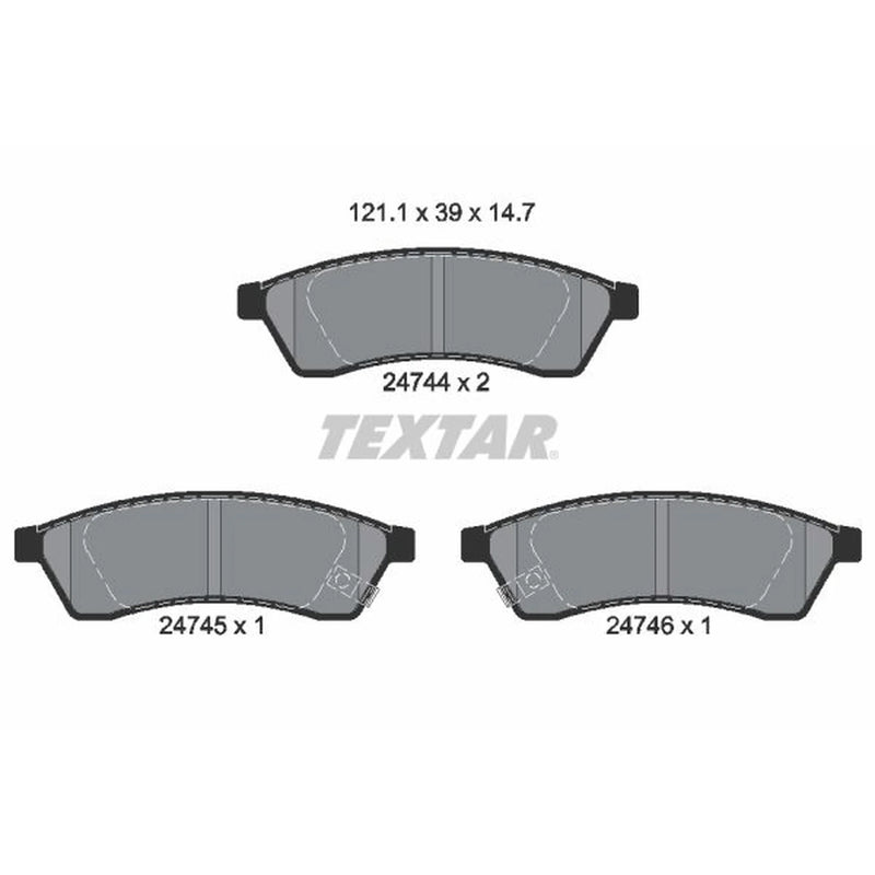 Textar Rear Brake Pad Set 2474401