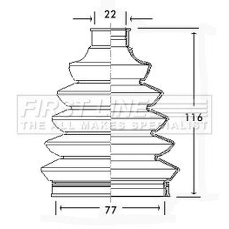 First Line Drive Shaft Bellow Kit Front Left Thermoplast FCB2346