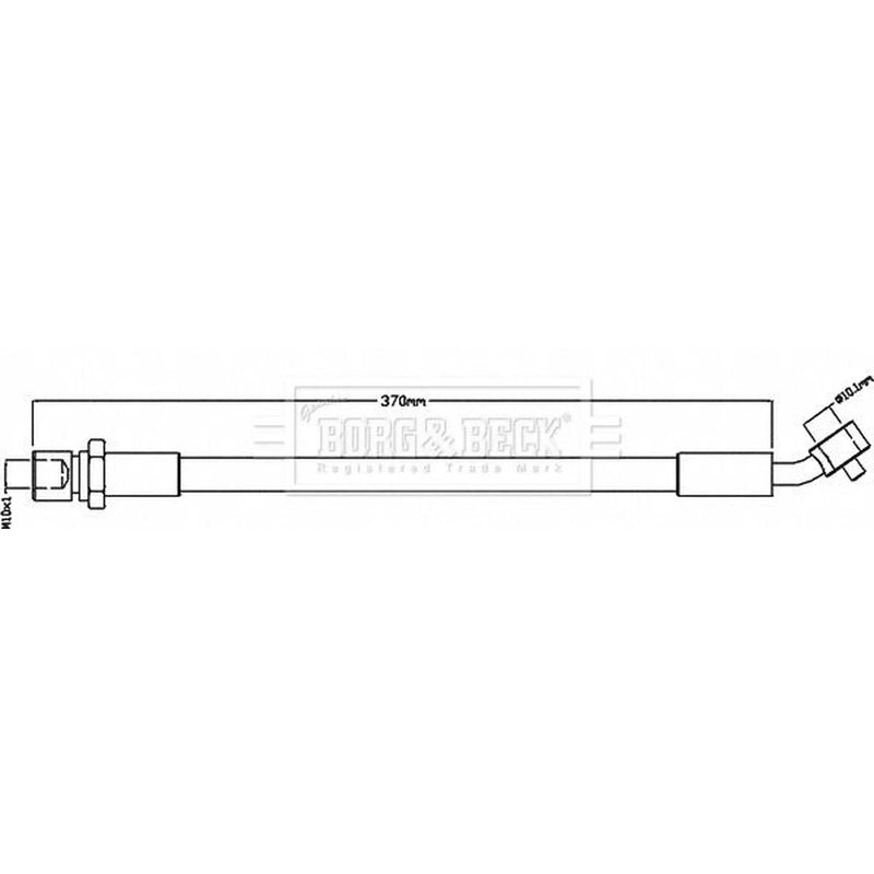 Borg & Beck Brake Hydraulic Hose Line Left BBH7961
