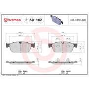 Brembo 4 x Front Brake Pad Set P50102