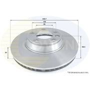 Comline 2 x Internally Vented Front Brake Discs ADC1459V