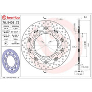 Brembo 2 x Floating Front Brake Disc Brake Discs 78B40872