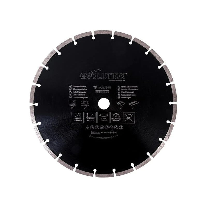 Evolution RAGE® Diamond Blade, Segmented Rim 305 x 22.2mm - RAGEBLADE305DIAMOND