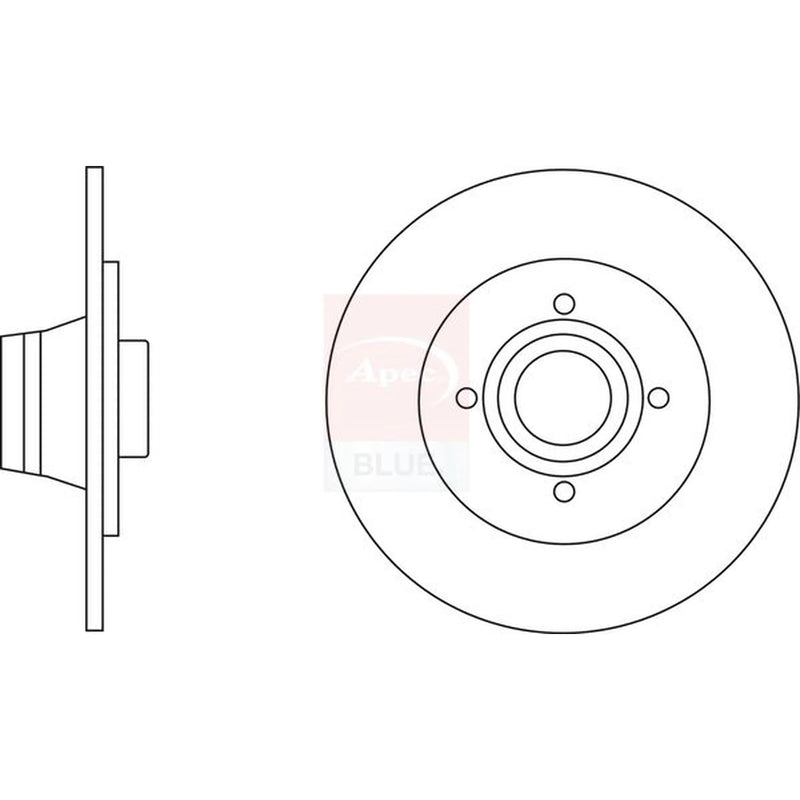 Apec 2 x Solid Rear Brake Discs SDK6657