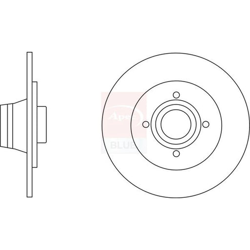 Apec 2 x Solid Rear Brake Discs SDK6657