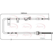 Apec Handbrake Cable Right Rear CAB1266