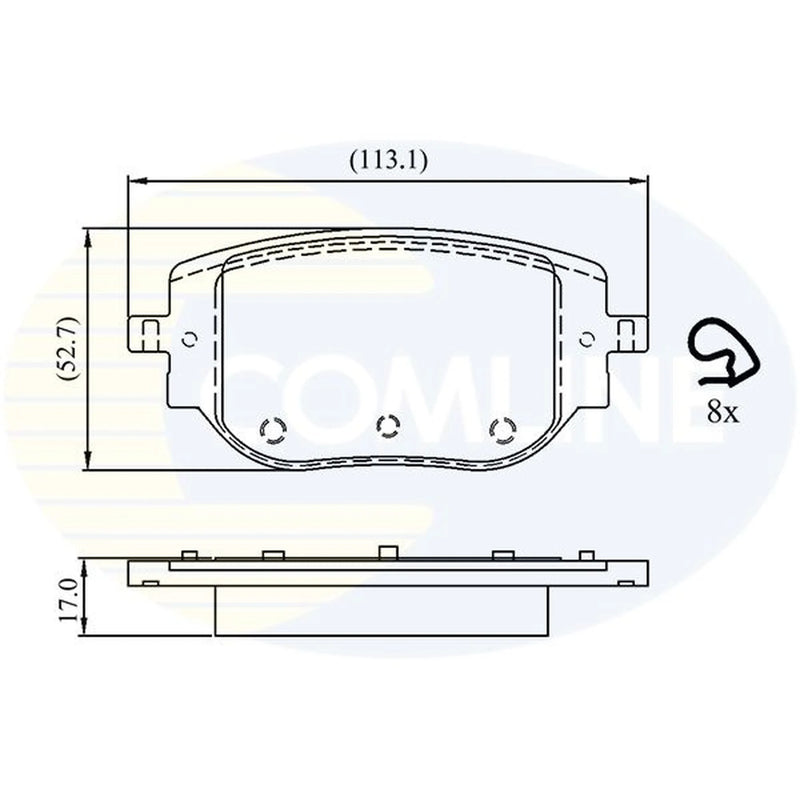 Comline 4 x Rear Brake Pad Set CBP03969