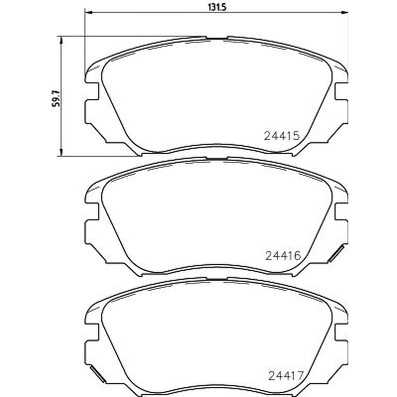 DON Front Brake Pad Set PCP1102