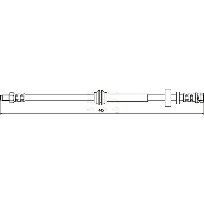 Apec Brake Hydraulic Hose Line Rear HOS3395