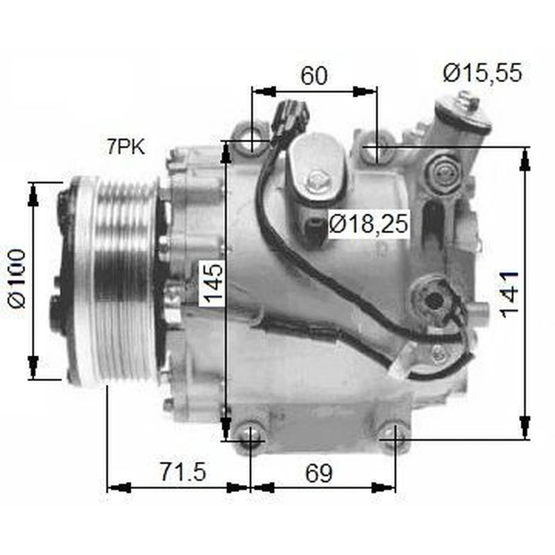 NRF Air Conditioning Compressor 32491