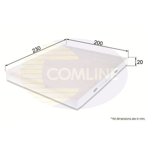 Comline Cabin Air Filter (Pollen Filter) EKF321