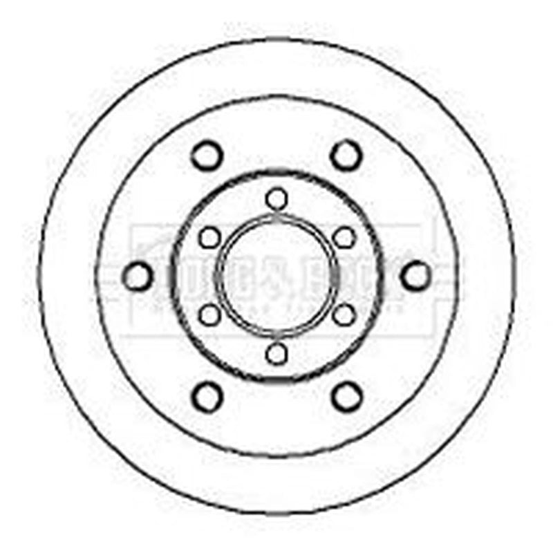 Borg & Beck 2 x Solid Front Brake Discs BBD5710S