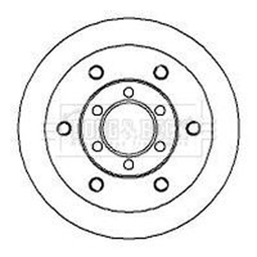 Borg & Beck 2 x Solid Front Brake Discs BBD5710S