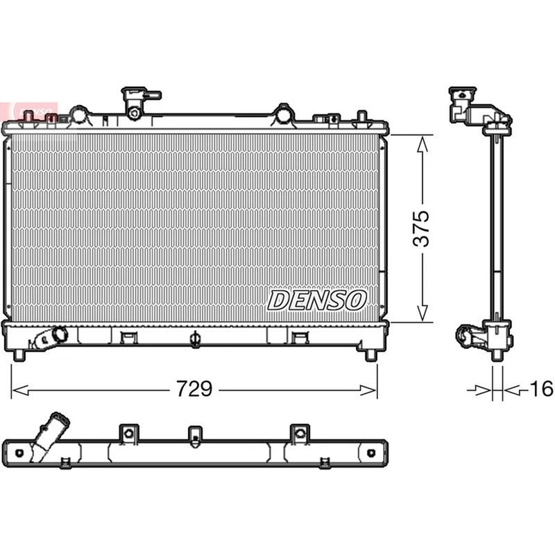 Denso Engine Radiator DRM44038