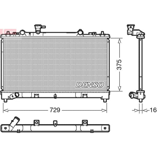 Denso Engine Radiator DRM44038