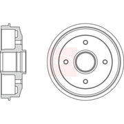Apec Brake Drum Assembly Rear DRM9109