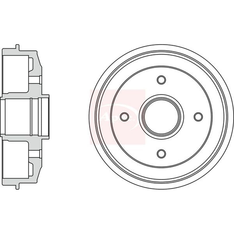 Apec Brake Drum Assembly Rear DRM9109