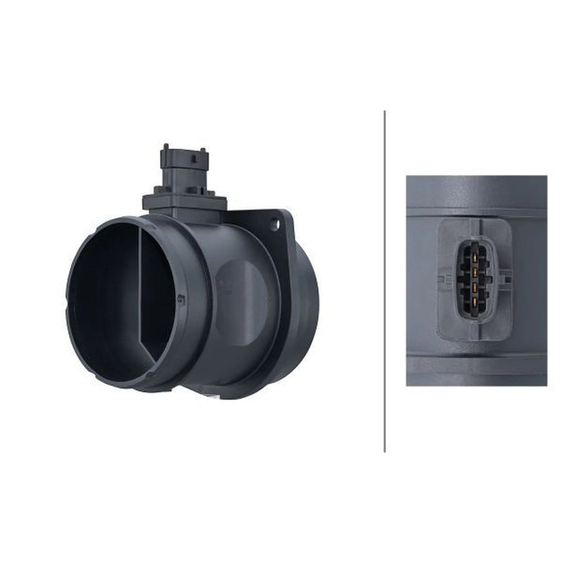 Hella MAF Sensor (Mass Air Flow) Left 8ET 358 166-611