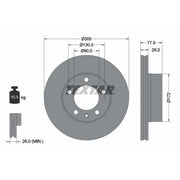 Textar 2 x Vented Front Brake Discs 92115903