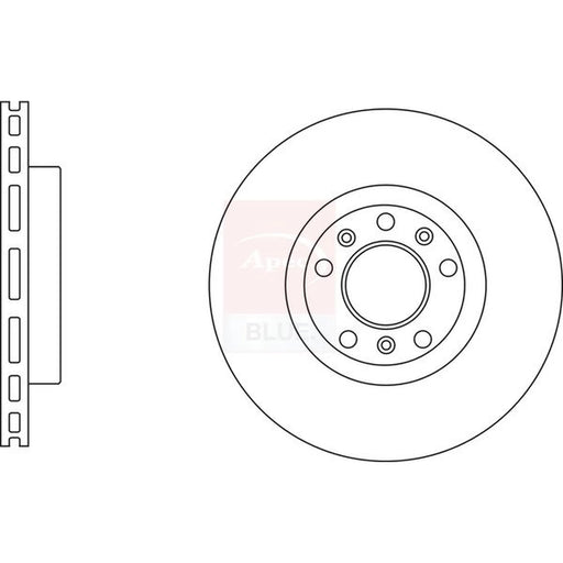 Apec 2 x Vented Front Brake Discs SDK6814