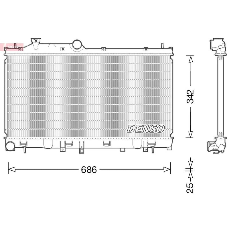Denso Engine Radiator DRM36022