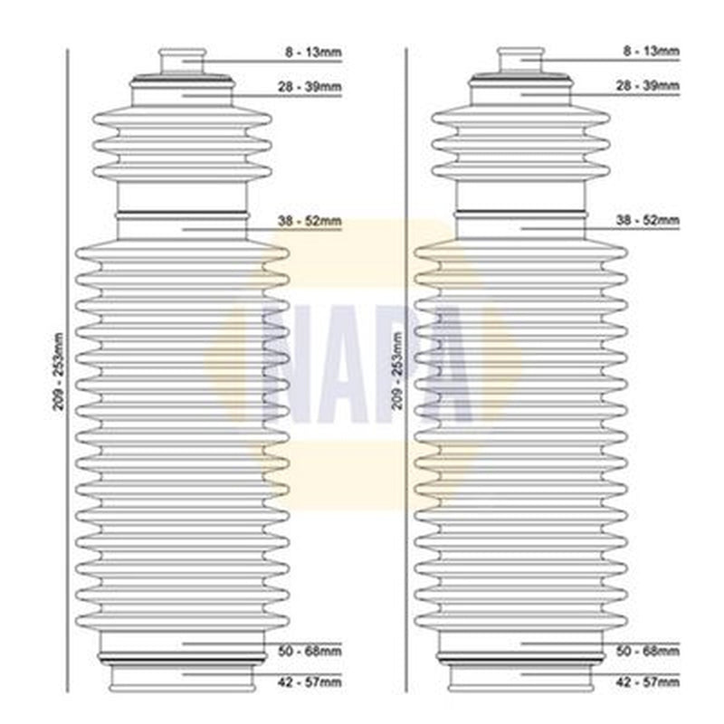 NAPA Steering Bellow Kit Front NCB3009