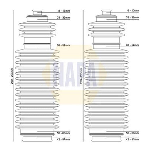 NAPA Steering Bellow Kit Front NCB3003