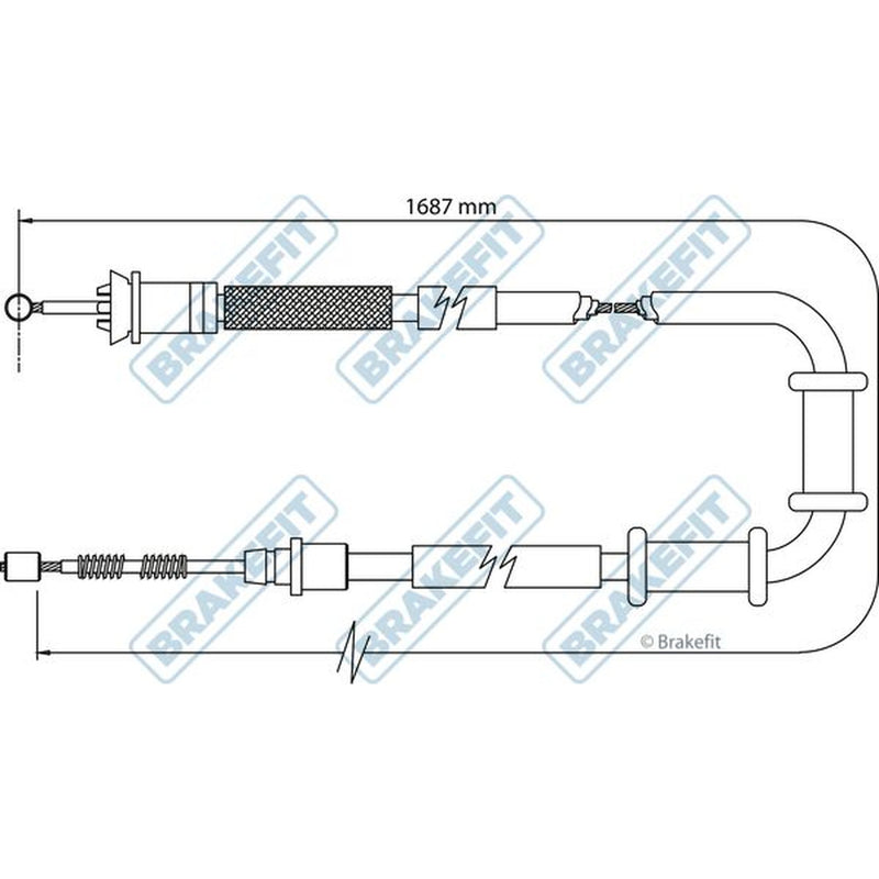 Apec Handbrake Cable Right Rear BBC3110