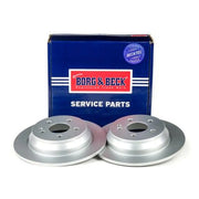 Borg & Beck 2 x Solid Rear Brake Discs BBD4489