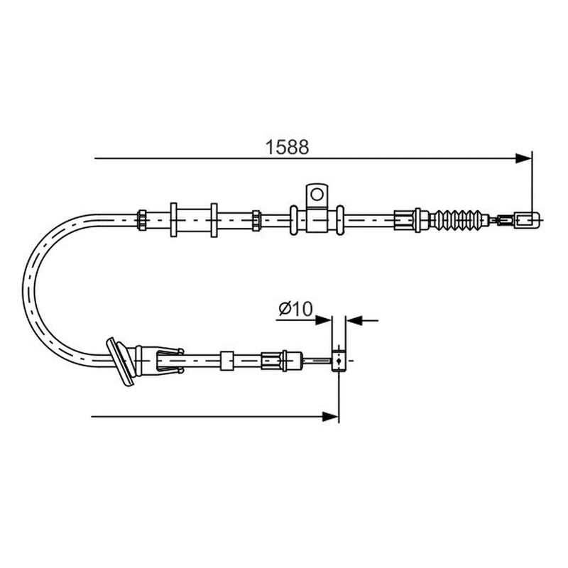 Bosch Handbrake Cable Right Rear 1 987 482 246