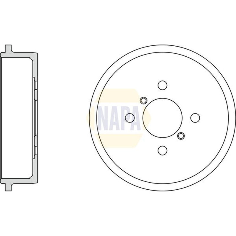 NAPA Brake Drum Assembly Rear NDR1009