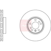 Apec 2 x Vented Front Brake Discs DSK2223