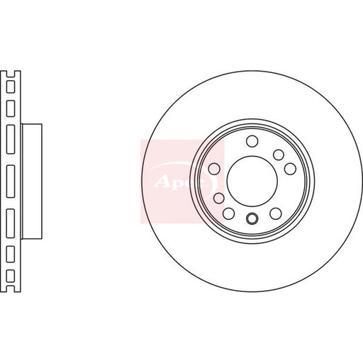 Apec 2 x Vented Front Brake Discs DSK2223