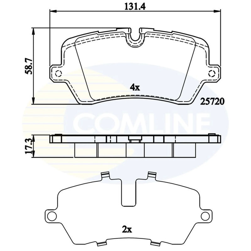 Comline 4 x Rear Brake Pad Set CBP02256