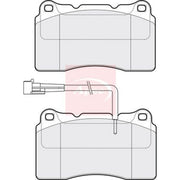 Apec Front Brake Pad Set PAD1050