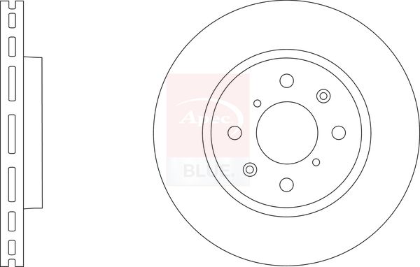 Apec 2 x Brake Disc Set Vented
