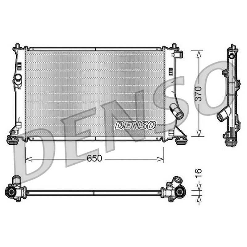 Denso Engine Radiator DRM10076