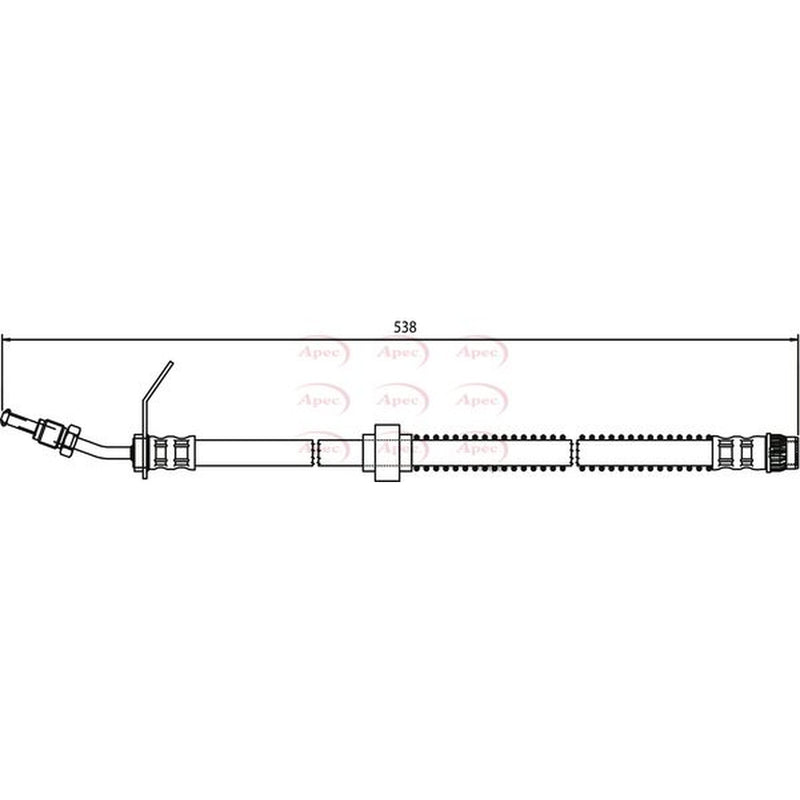 Apec Brake Hydraulic Hose Line Front HOS3673