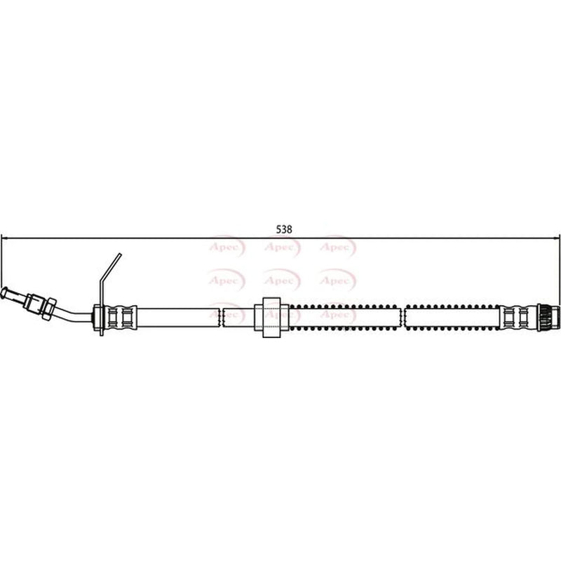 Apec Brake Hydraulic Hose Line Front HOS3673
