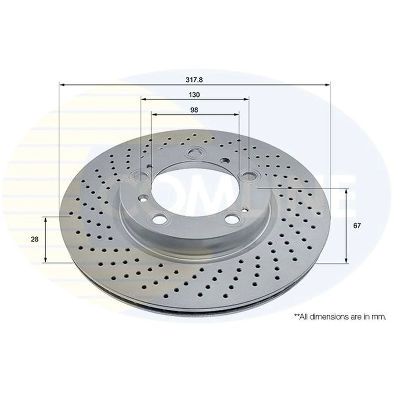 Comline 2 x / Front Brake Discs ADC2898VL