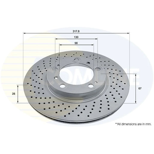Comline 2 x / Front Brake Discs ADC2898VL