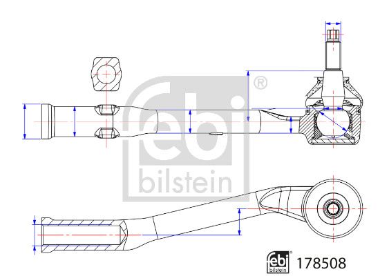 Febi Steering Tie Rod End Ball Joint Front Right