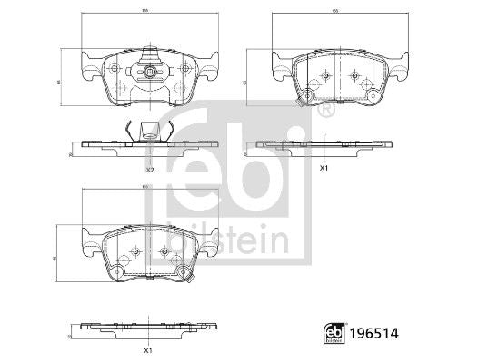 Febi Front Brake Pad Set
