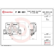 Brembo Brake Caliper Assembly Front Right FBR051