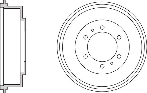 APEC DRM9951 Brake Drum Rear 6 Holes 270mm Diameter Fits Mitsubishi L200 APEC - Town Parts