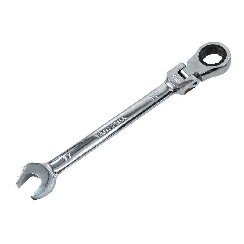 Faithfull Ratchet Combination Spanner Flex Head CV 8-30mm