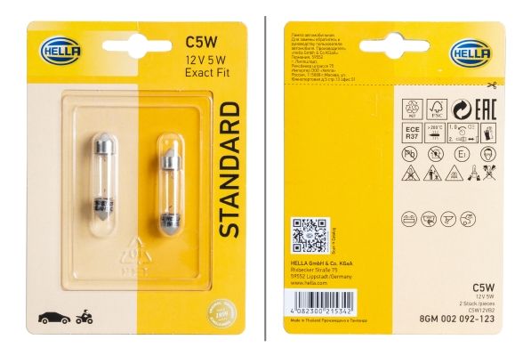 Hella 8GM 002 092-123 Bulb, licence plate light